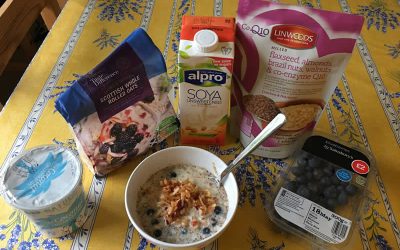 Healthy bircher muesli for breakfast
