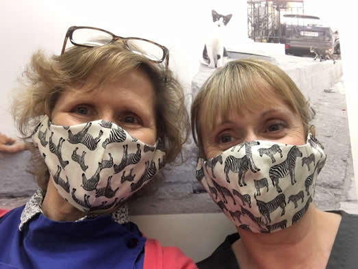 Vegan vet at work wearing facemask