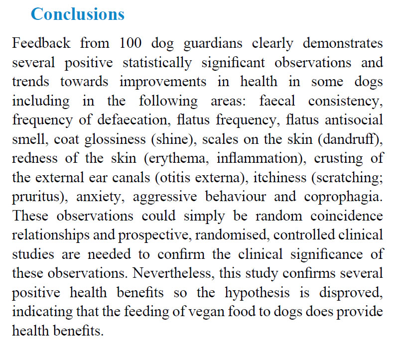 Dr Mike Davies published studies about vegan dog food 