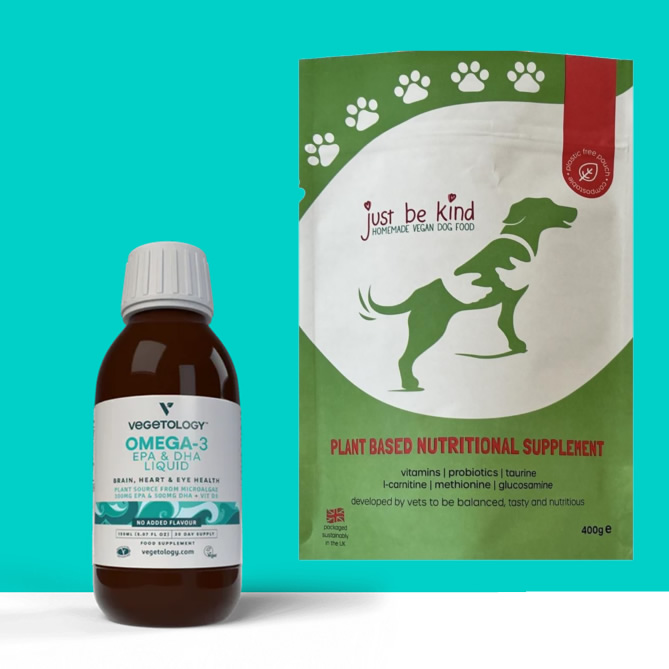 JUST BE KIND Supplement and Omega 3 Algae oil