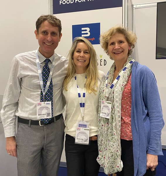 Prof Andrew Knight, Dr Lucy McKinna and Dr Arielle Griffiths - 3 vegan vets at London Vet Show November 2022 Prof Andrew Knight, Dr Lucy McKinna and Dr Arielle Griffiths - 3 vegan vets at London Vet Show November 2022