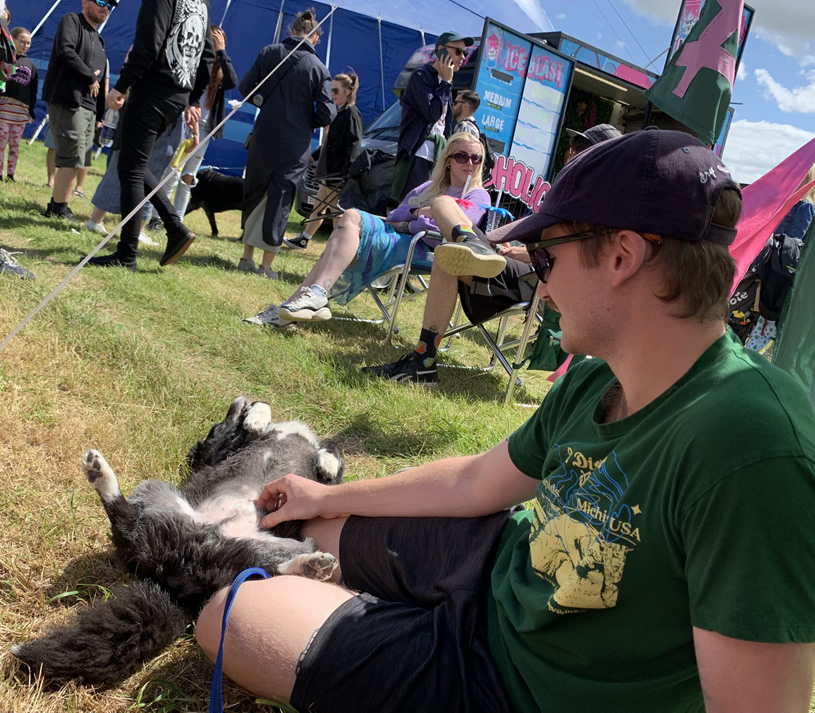 Ruff and Andrew at Vegan Campout